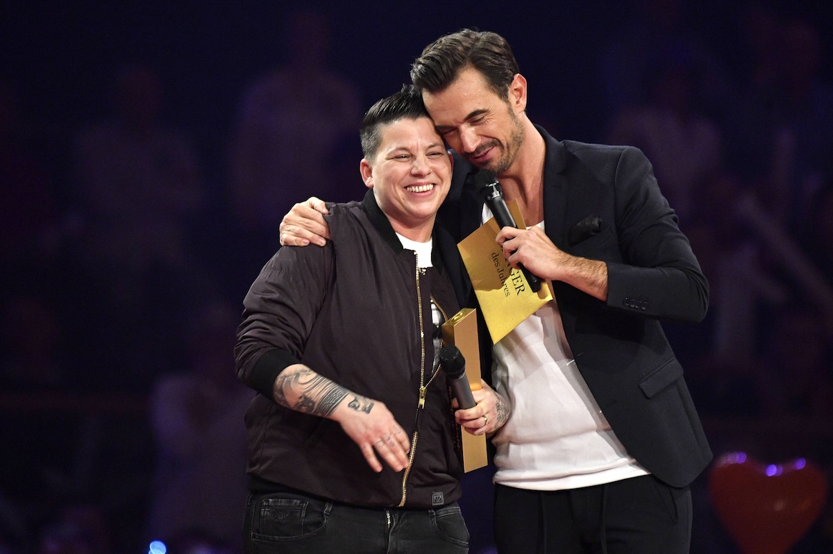 Kerstin Ott und Florian Silbereisen in der TV Show Schlagerchampions - Das groï¬‚e Fest der Besten 2019 im Velodrom. Berlin, 12.01.2019 *** Kerstin Ott and Florian Silbereisen in the TV show Schlagerchampions Das groï¬‚e Fest der Besten 2019 at the Velodrom Berlin 12 01 2019 Foto:xF.xKernx/xFuturexImage