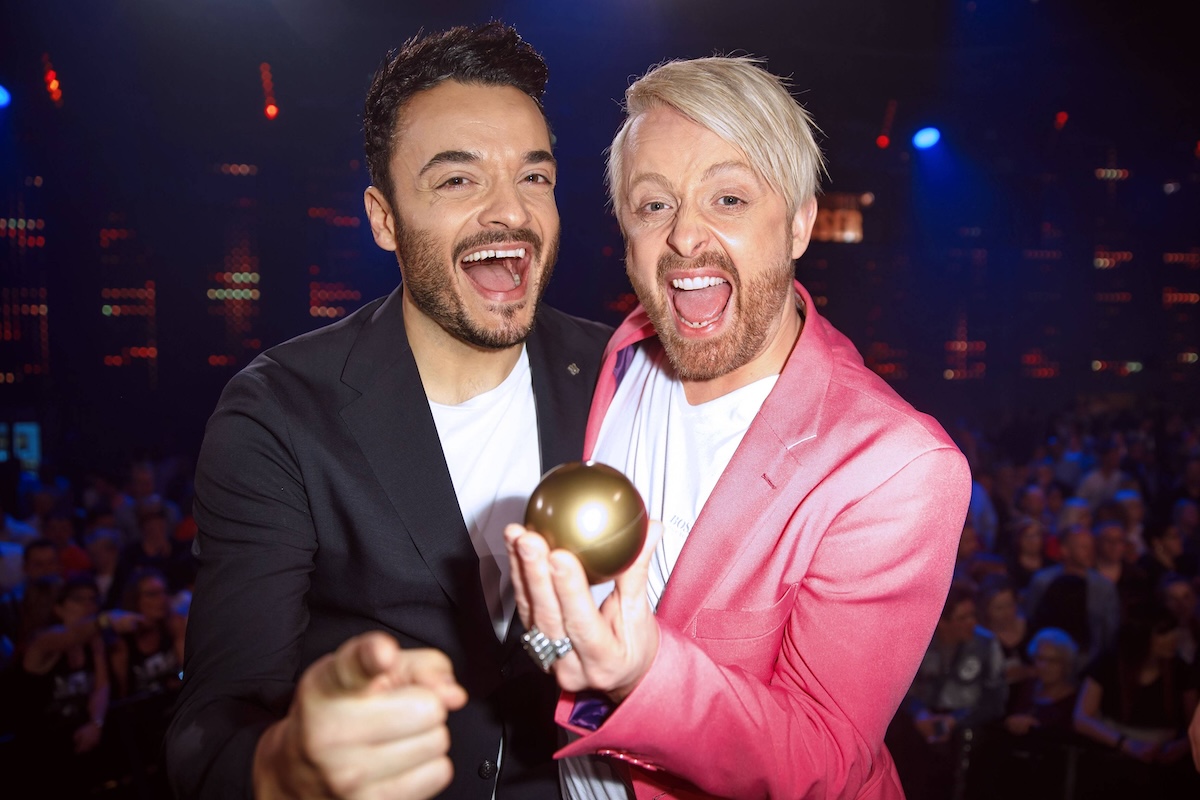 ARD: Alle singen Kaiser - Das groï¬‚e Schlagerfest . Sâ€°nger Giovanni Zarrella und Entertainer Ross Antony wâ€°hrend der ARD Fernsehshow Alle singen Kaiser - Das groï¬‚e Schlagerfest am 16.03.2019 in der media city Leipzig. 20190316SFL0119 *** ARD Alle singen Kaiser Das groï¬‚e Schlagerfest Singer Giovanni Zarrella and entertainer Ross Antony during the ARD television show Alle singen Kaiser Das groï¬‚e Schlagerfest am 16 03 2019 in der media city Leipzig 20190316SFL0119