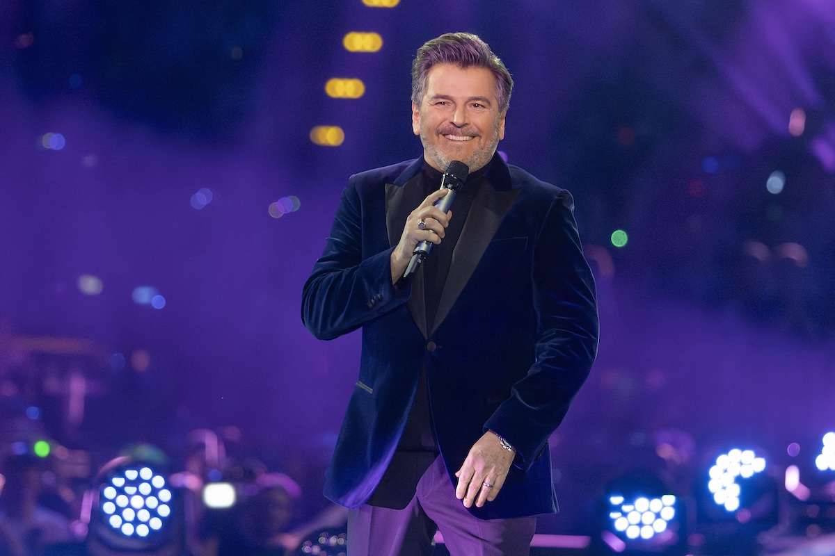 Auftritt von Sâ€°nger Thomas Anders in der TV-Show Schlager Champions - Das groï¬‚e Fest der Besten, prâ€°sentiert von Moderator und Sâ€°nger Florian Silbereisen live aus dem Velodrom Berlin. *** Performance by singer Thomas Anders in the TV show Schlager Champions Das groï¬‚e Fest der Besten, presented live from the Velodrom Berlin by presenter and singer Florian Silbereisen